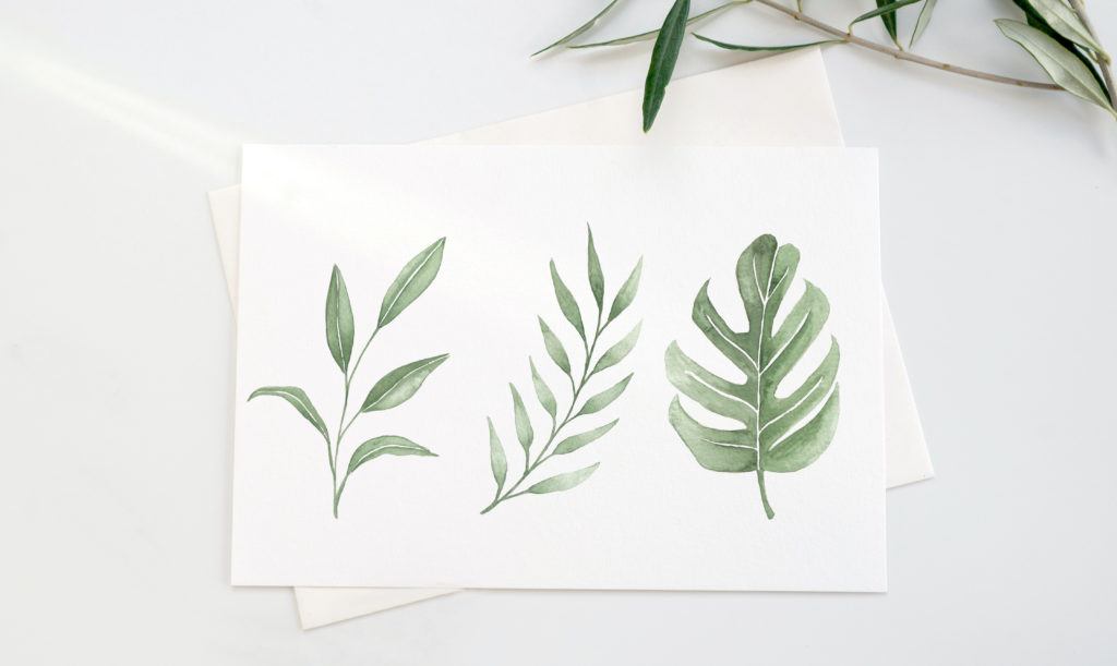 Aquarelle feuilles
