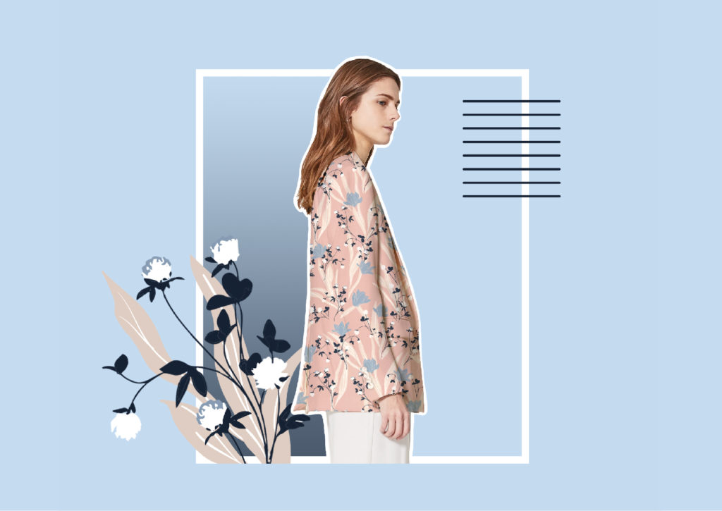 Motif flower sur veste