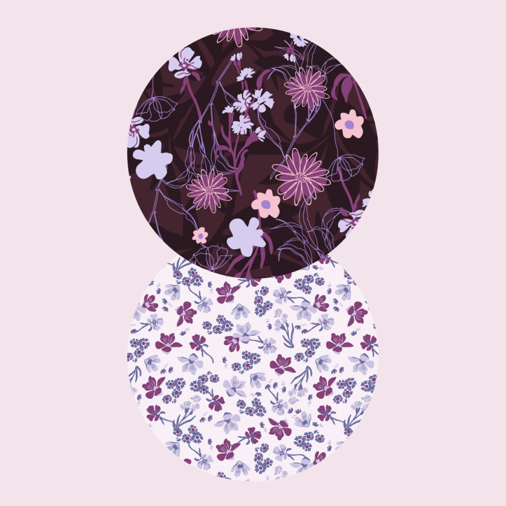 Purple shade plaches style