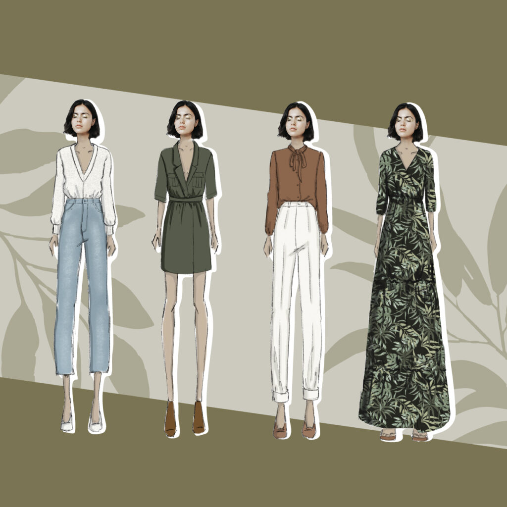 Delicate vegetal planche style